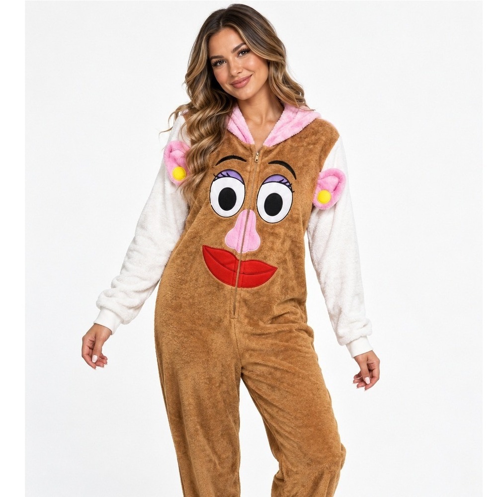 Disney Toy Story Mrs Potato Head Plush Hooded Loungewear Brown Small LZ48900CH
